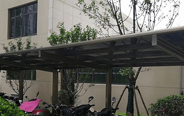 小区自行车棚效果图