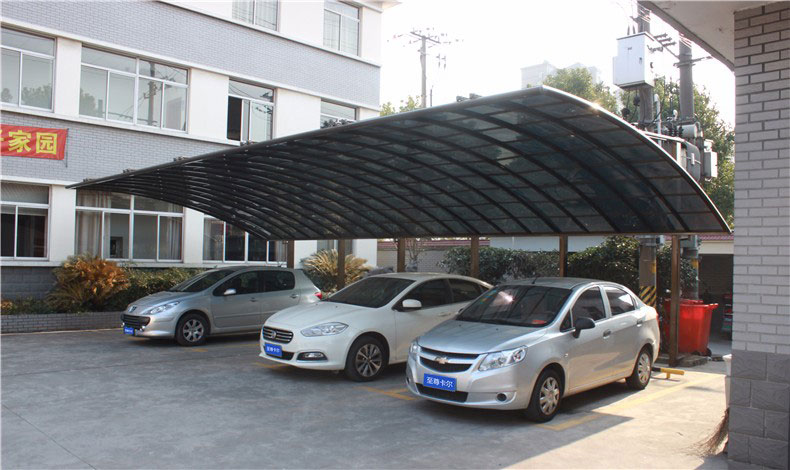 闵行区友谊村铝合金车棚工程
