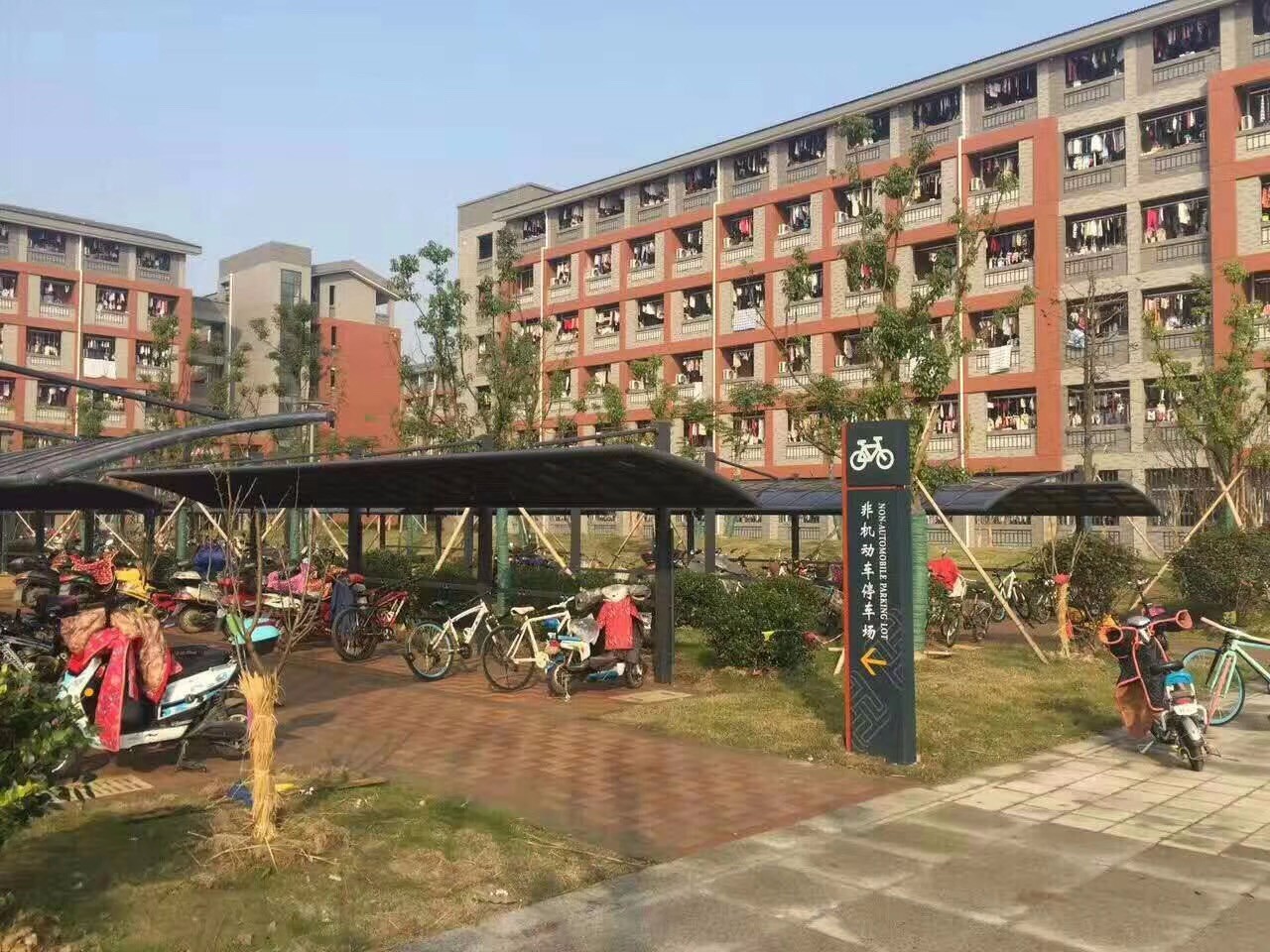 小区建停车棚，绿化用地和车棚的占地起了冲突。