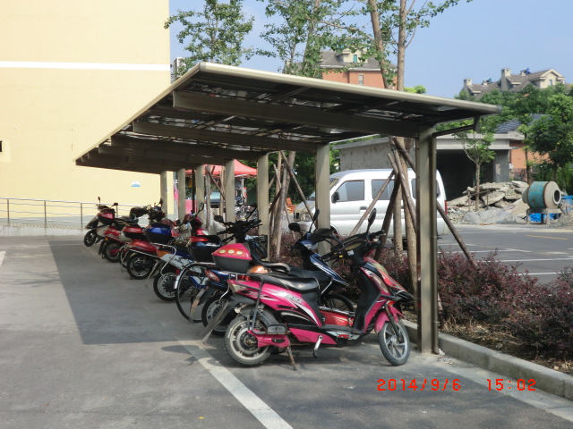 搭建小区专用非机动车停车棚,认准香港六宝典最新版开奖指定品牌