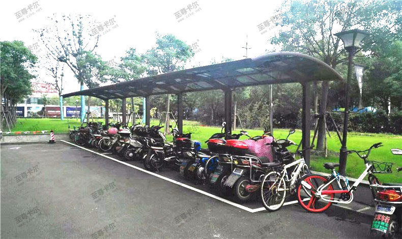 松江大学城自行车车棚安装