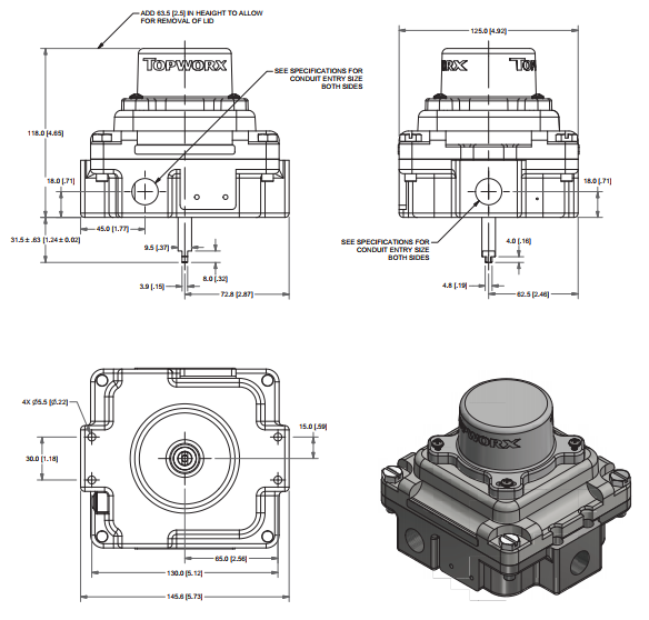 TopWorx 阀位开关 阀门指示器 限位开关 TXS TXP