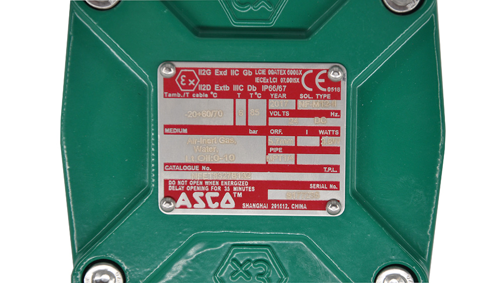 ASCO NFET8327B132隔爆电磁阀 ASCO NFET8327B132隔爆电磁阀