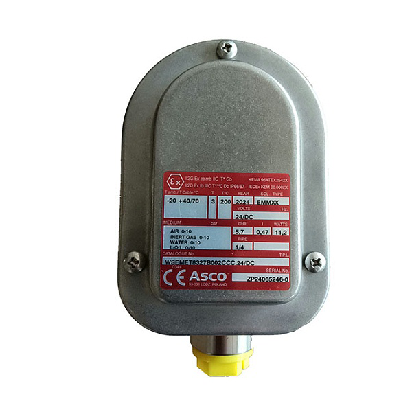 ASCO不锈钢二位三通电磁阀WSEMET8327B002CCC 